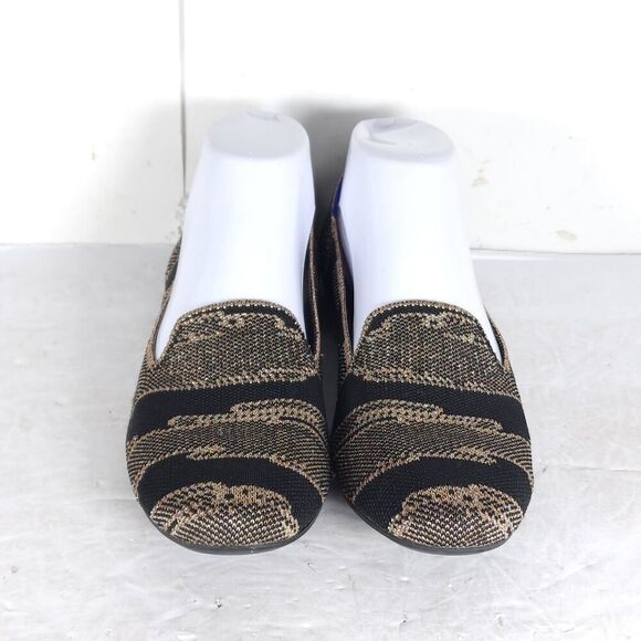 Rothy's Women's The Loafer US8,5 Black Golden Shimmer Slip On Flats Loafer Shoes - Picture 4 of 12